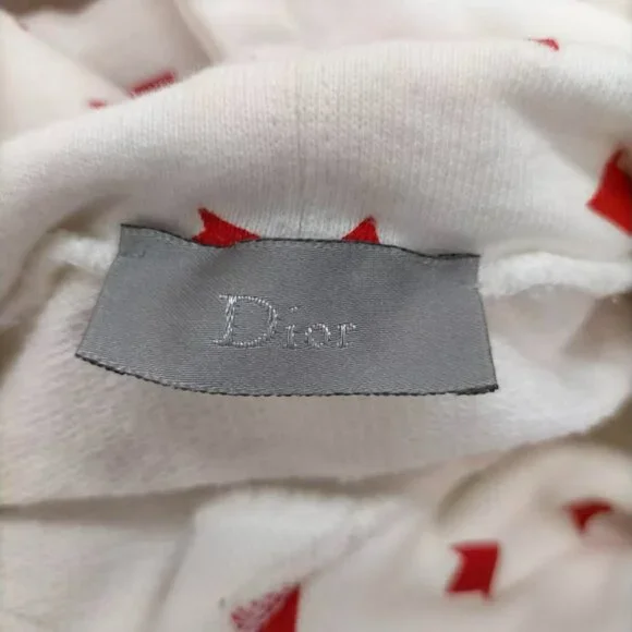$1795 Authentic DIOR Made in ITALY Women's White Red Hoodie Sweatshirt Sz.XS ? M - Picture 2 of 12